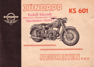 Zündapp KS 601 Prospekt 1953