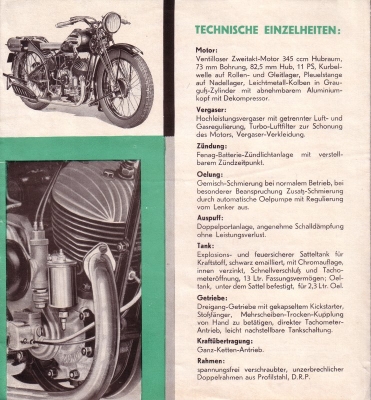 Zündapp Avus S 350 Prospekt 1932