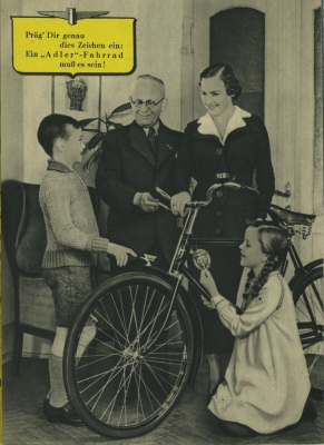 Adler Fahrräder Programm 1937