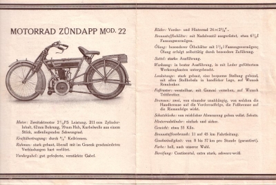 Zündapp program 1924