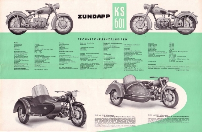 Zündapp KS 601 Prospekt 1953