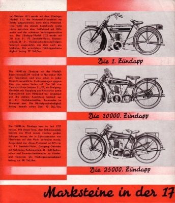 Zündapp 200 000 Motorräder Prospekt 1939