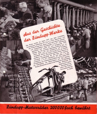 Zündapp 200 000 Motorräder Prospekt 1939
