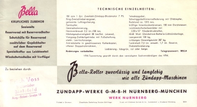 Zündapp Bella Prospekt 1954