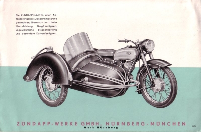 Zündapp Elastic Prospekt 1954