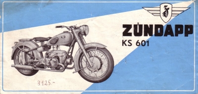 Zündapp KS 601 Prospekt 1952