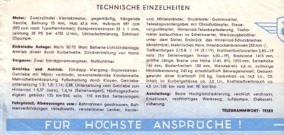 Zündapp KS 601 brochure 1952