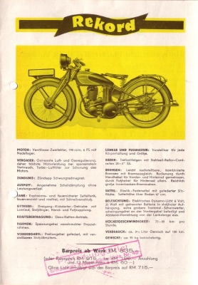 Zündapp Programm 5.1930