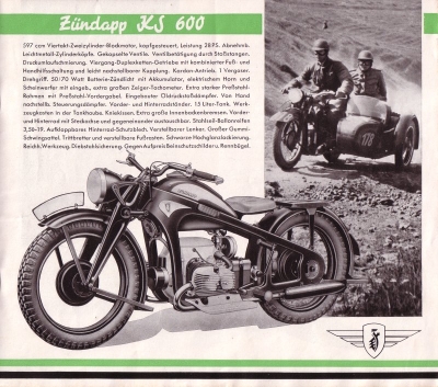 Zündapp Programm 1938