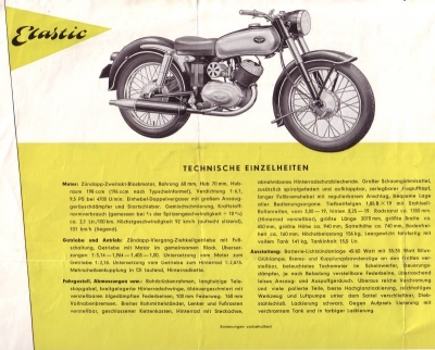 Zündapp Elastic Prospekt 1954