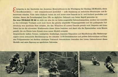 Zündapp DB 202 brochure 1951