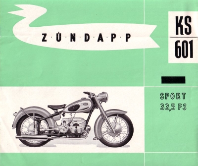 Zündapp KS 601 KS 601 Sport Prospekt 1954