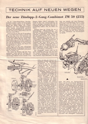 Zündapp Sonderdruck Test Combinette 404 1955
