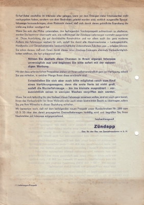 Zündapp Rundschreiben 303 12.9.1933