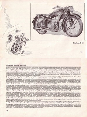 Zündapp Programm 1934