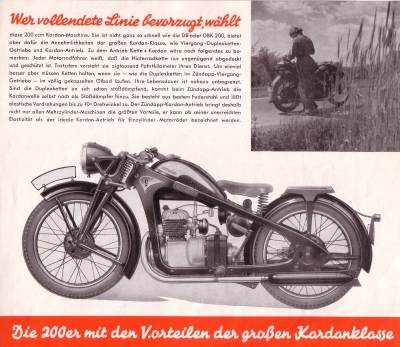 Zündapp KK 200 Prospekt 1937