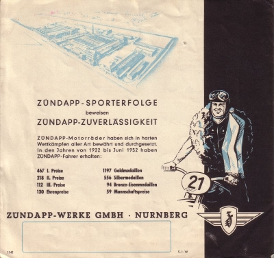 Zündapp Prospekt 1952
