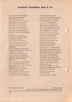 Zündapp Test Bella R 153 1956