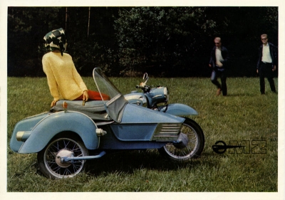 MZ ES 250/1 mit Seitenwagen Prospekt 1965