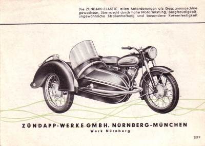 Zündapp Elastic Prospekt 1954