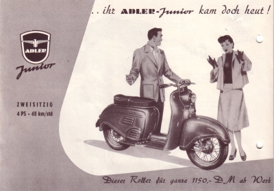 Adler Roller Junior Prospekt 1956