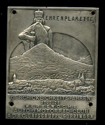 Plakette Göppingen 30.9.1928