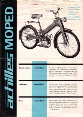 Achilles Moped brochure 1950s