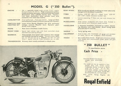 Royal Enfield program 1939