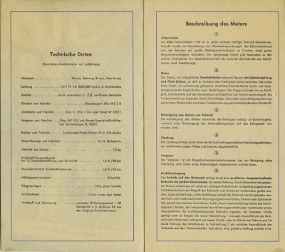 Ilo Motor F 48 Prospekt ca. 1949