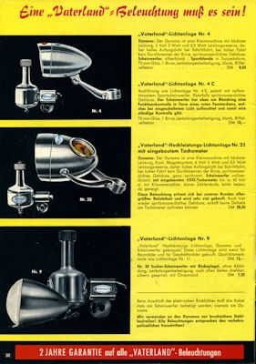 Vaterland bicycle program 1966