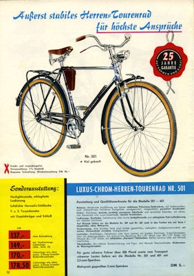 Vaterland bicycle program 1968