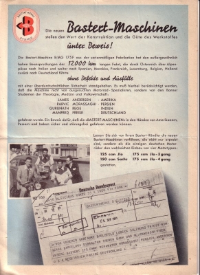 Bastert B/MG 175 F Prospekt 1951