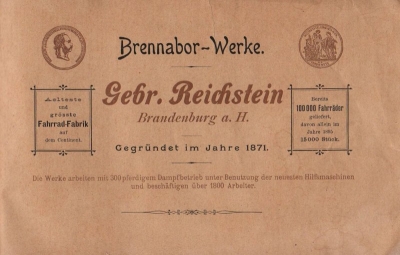 Brennabor Fahrrad Programm 1896 Teil 1