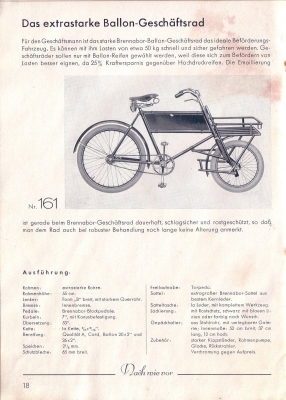 Brennabor Fahrrad Programm 1936 Teil 2