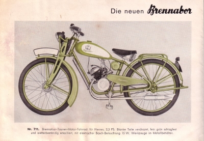 Brennabor Motorfahrrad Prospekt 3/1937