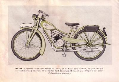 Brennabor Motorfahrrad Prospekt 3/1937