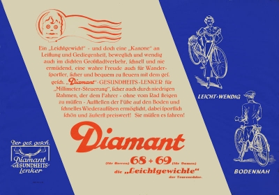 Diamant 68 + 69 Fahrrad Prospekt 1935