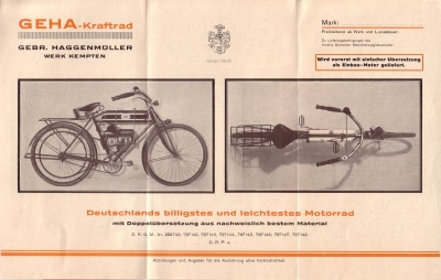 GeHa Kraftrad brochure 1921