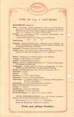 Gillet program 1928