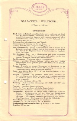 Gillet program 1929