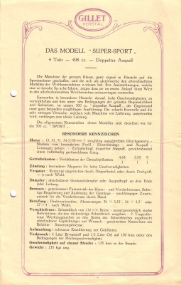 Gillet program 1929