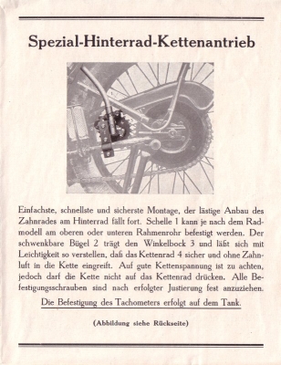 Mühle Tachometer brochure 1928