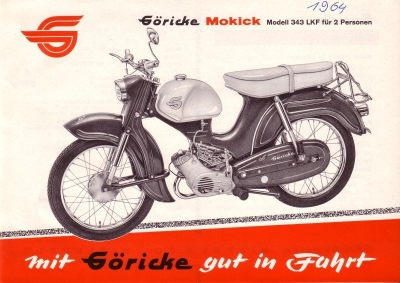 Göricke Mokick Modell 343 LKF Prospekt 1964