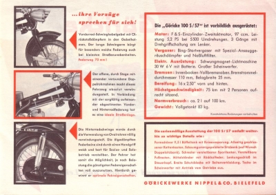 Göricke 100 S/57 Prospekt 1957