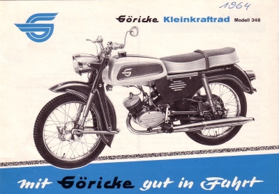 Göricke Kleinkraftrad Modell 348 Prospekt 1964