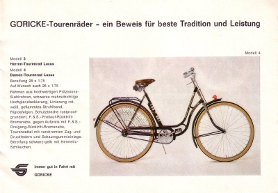 Göricke Fahrrad Programm 1964