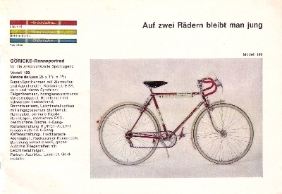 Göricke Fahrrad Programm 1964