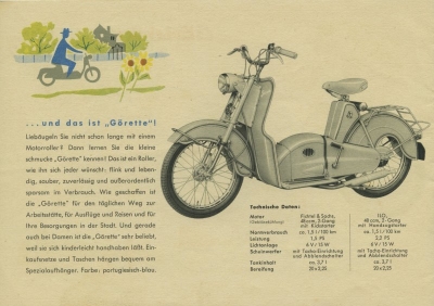 Göricke Fahrrad und Moped Programm 1960er Jahre