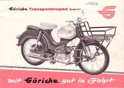 Göricke Transportmoped Modell 311 Prospekt 1964