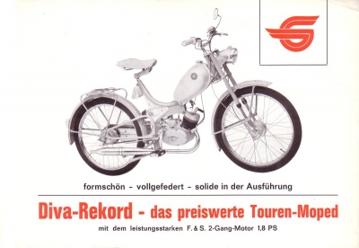 Göricke Moped Diva Rekord 301 Prospekt 11.1960